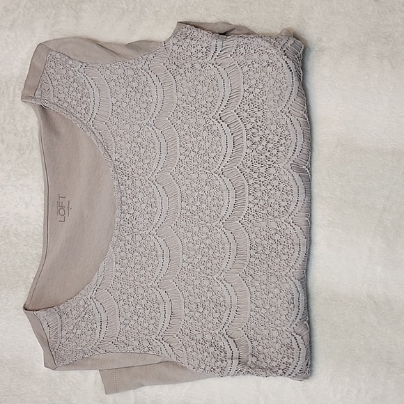LOFT Women's 3/4 sleeve lace top Size: Small - Picture 1 of 5
